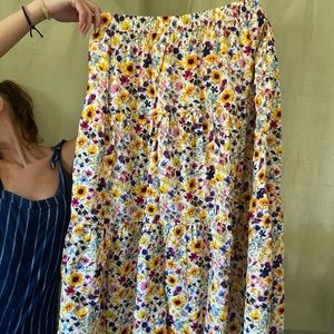 Ankle Length Floral Skirt